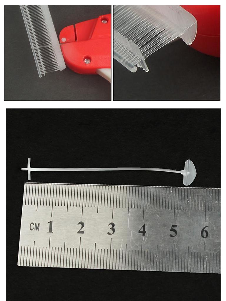 Transparent Fan-Shaped Tag Line with Leaf Fine Glue Needle for Clothing Labels