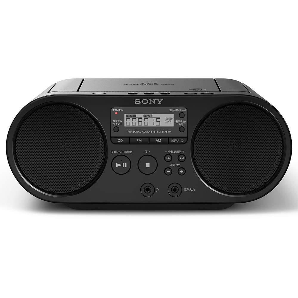 Sony AUX CD Radio FM Compatible Black B ZS-S40 FM/AM/Wide ZS-S40