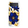 Transparent Phone Case For Samsung Galaxy Z Flip 3 4 5 6 7 Hard Folding PC Z Flip3 Flip4 Cover Ink Wash Painting Flower