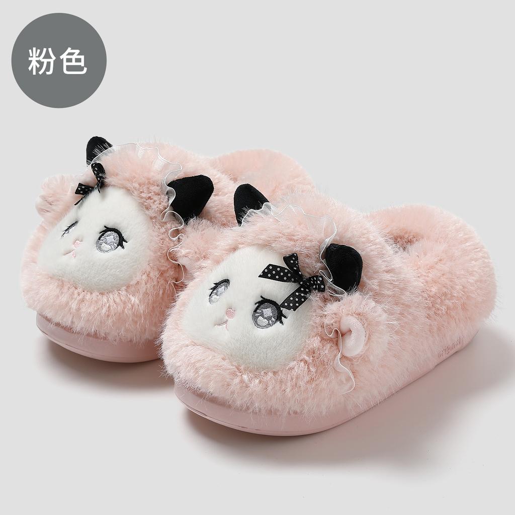 Cute Bag and Cotton Slippers 2025 New Autumn and Winter Indoor Home Plush Slippers Winter