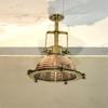 Nautical Marine Wiska Brass, Copper Fluted Cargo Κρεμαστό Φωτιστικό Σετ 2 τεμαχίων