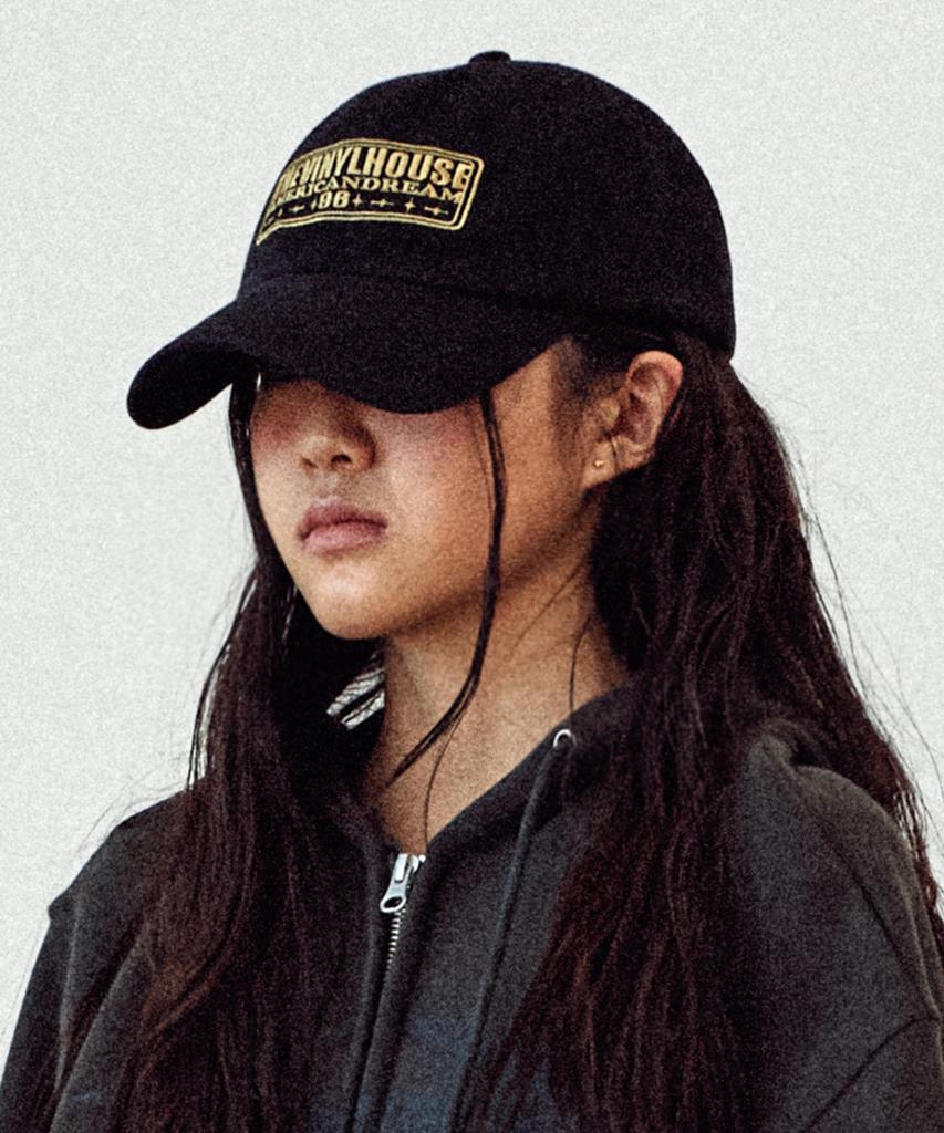 THEVINYLHOUSE Square Patch Ball Cap Black