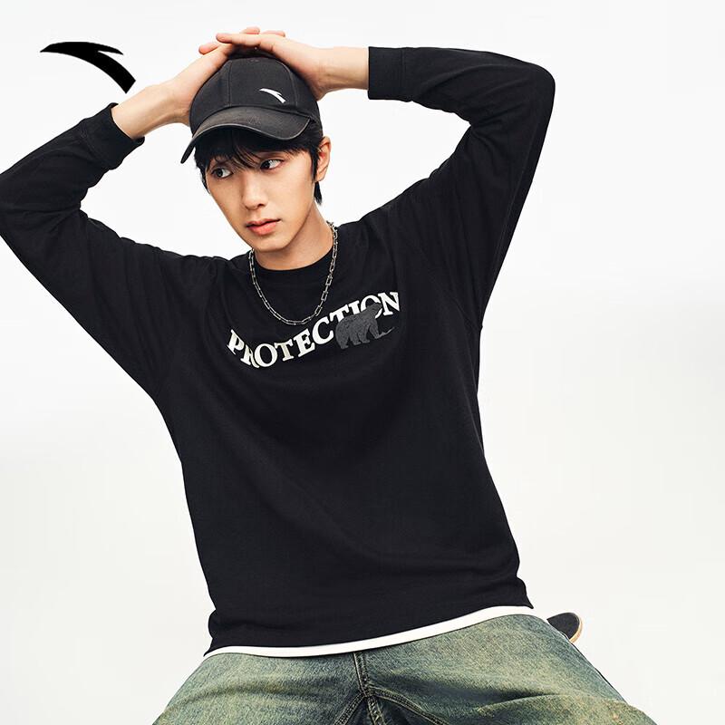 Anta Men s Casual Long-Sleeve Cotton T-Shirt M