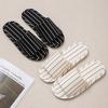 Stripe Platform Women Slippers Home Spring Summer Linen Flexible Shoes Girls Casual Indoor Slides Couple Soft Non-Slip Silent
