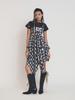 As If Cali Gypsy Check Unbalance Dress Black