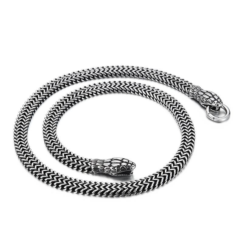 

Accessories, Retro Personality Domineering Snake Titanium Steel Men S Necklace 60cm