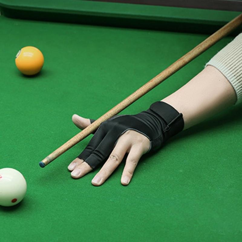 1Pc 3 Finger Pool Glove Snooker Cue Sport Glove Comfortable Antiskid Left Right Pool Snooker Glove Billiard Accessorys