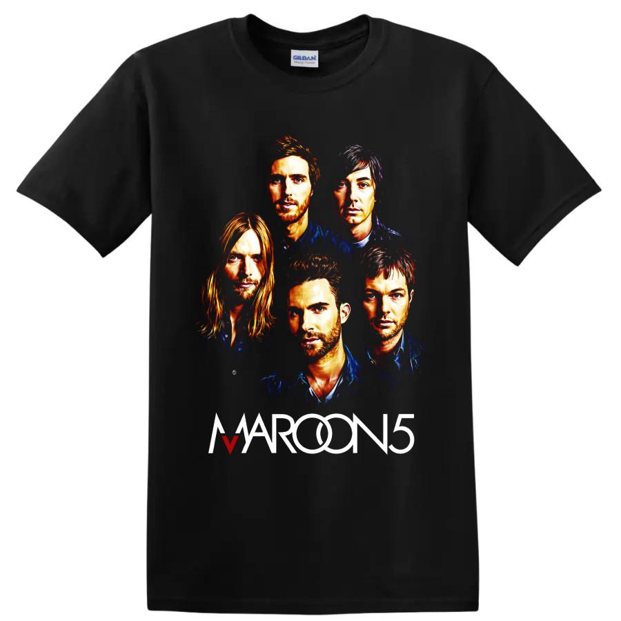 T-shirt Ritratto Band Maroon 5 Musica Rock Concerto Fan Grafica Unisex Regalo