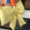 Elegant Multipurpose Bowknot Tie Keychain Charm Sturdy Farbic Fashion Accessory for Women's Bags and Purses Daily Use