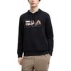Fila Heritage Series Letter Print Cloud Riding Knit Hoodie Men Hoodies Black F11M518212F-BK
