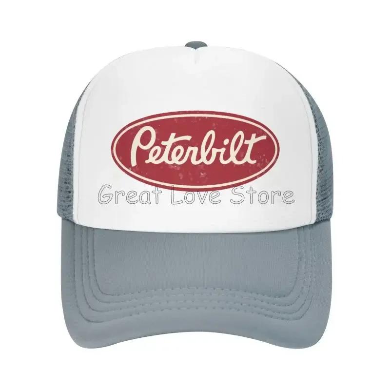 Peterbilt Truck Racing Men Mesh Baseball Caps Unisex Hip Hop Adjustable Snapback Hat Women Summer Casual Sun Hats