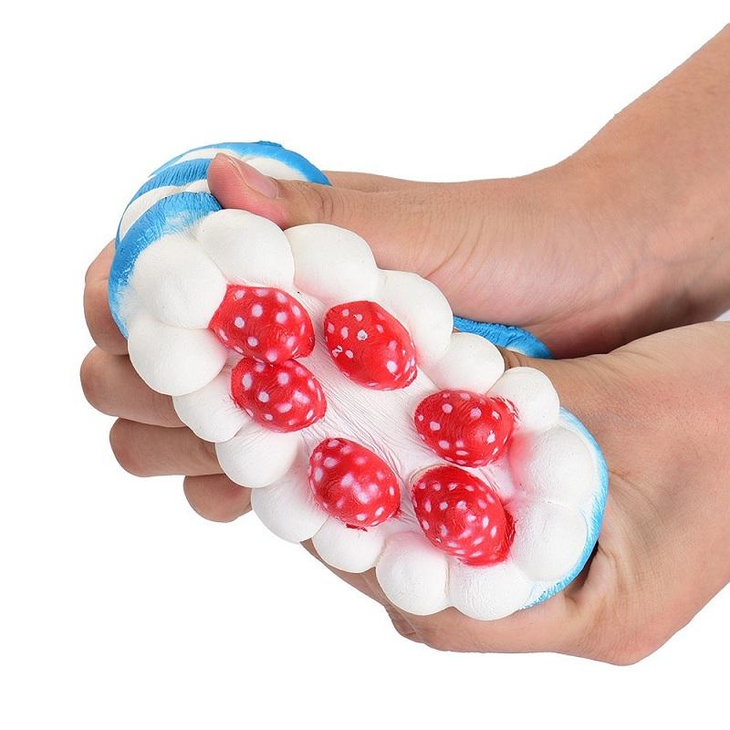 Squishy Jumbo Simulation Strawberry Birthday Cake Squishies Pu Slow Rising Fun Squeeze Healing Toy Relieve Stress Toys For Kids