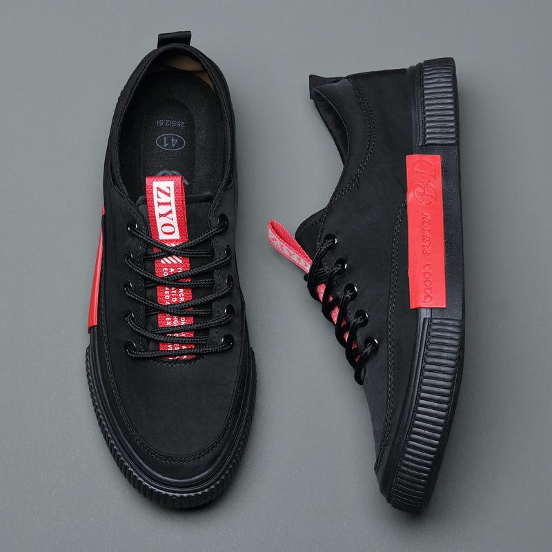 

Модные мужские парусиновые туфли на плоской подошве, легкие прогулочные туфли, кроссовки, дышащая повседневная обувь, модные высокие туфли на шнуровке для мужчин 44 чёрный