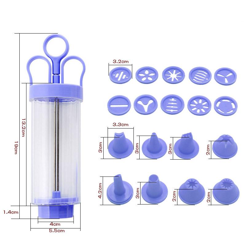 Cookie Press Icing Kit Cookie Cutter Mold Gun DIY Pastry Syringe Extruder Nozzles Piping Cream Biscuit Maker Cake Tools