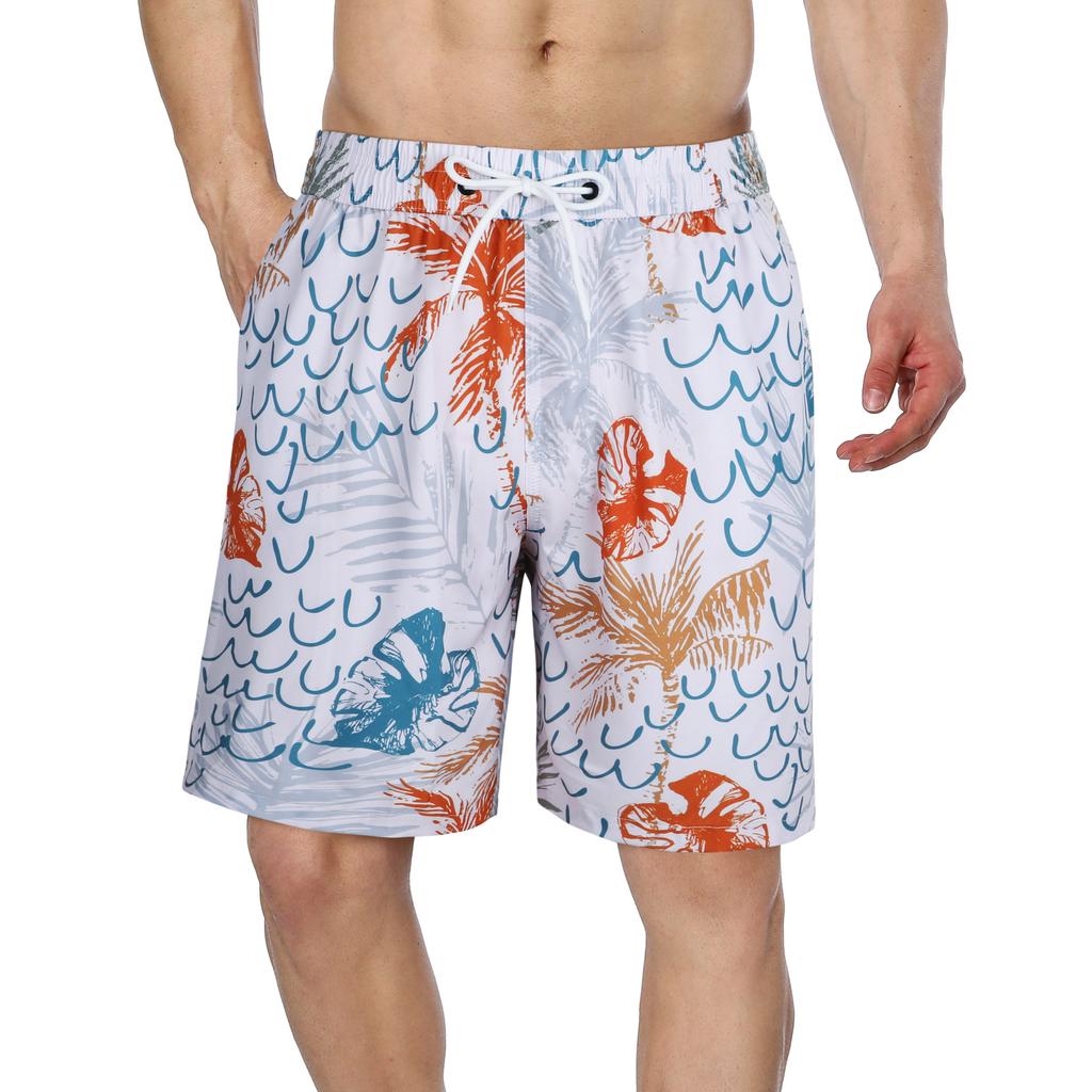 CHARMLEAKS Men Swim Shorts with Side Pockets Quick Dry Board Shorts