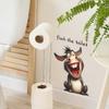 A Donkey with A Hearty Laugh and English Slogans for Home Bathroom Decoration Wall Stickers