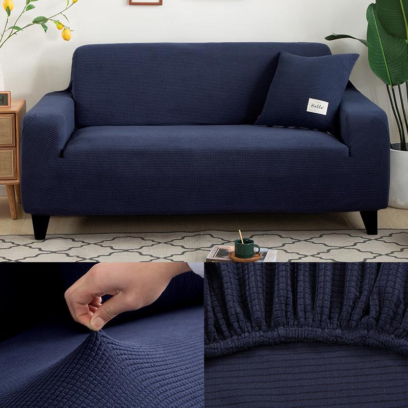 Jacquard Stretch Thick Slipcovers Polar Fleece  Elastic Sofa Covers for Living Room Armchair Cover 1/2/3/4 Seater L Shape Covers