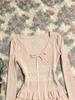 Guangzhou Ribbed Cashmere Lace Trim Long-Sleeve Top