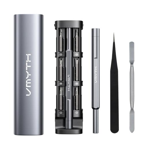VMYTH iDriver MS1 Precision Screwdriver Set with 46 Magnetic Bits, Compact Storage. Includes 46 Bits (star, Flat, Triangular, Hexagonal, Cross, Star,