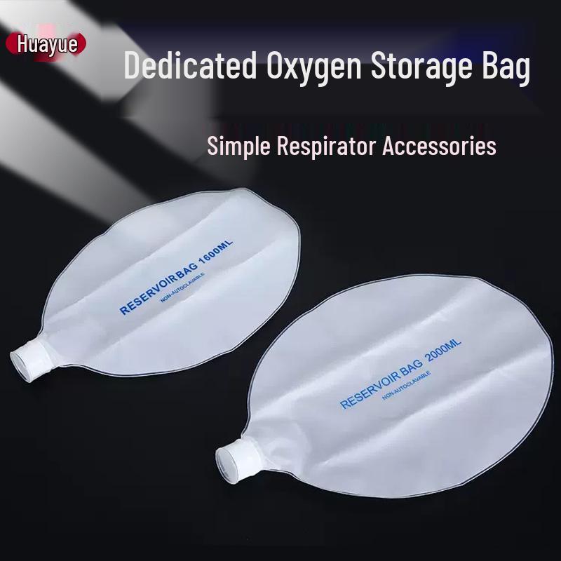 Huayue Oxygen Storage Bag for Resuscitator - Air Reservoir Respirator Accessory 2000ml Air Bag