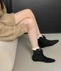 Inner Heightening Short Boots Women's 2025 Autumn and Winter New Suede Medium Boots Retro Thin Boots Small Square Head
