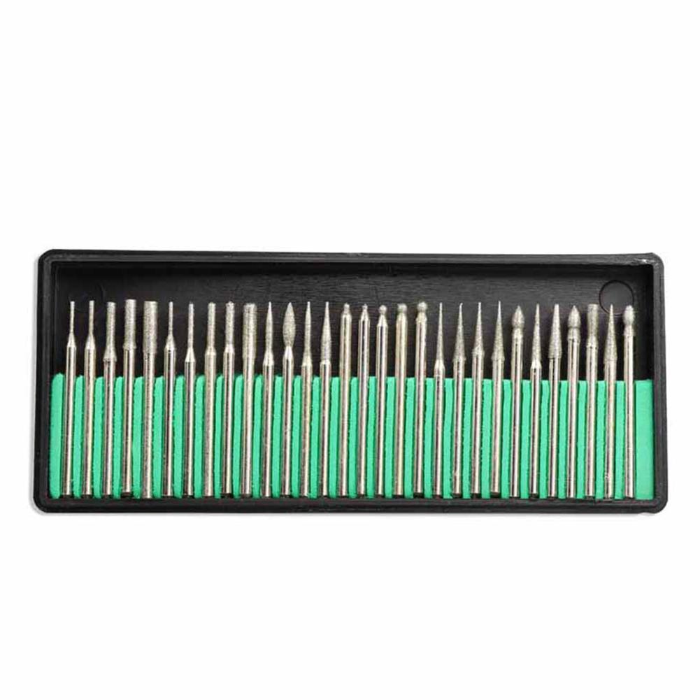 30pcs Emery Burs Set 2 35mm Shank For Electric Grinder And Power Tool Use