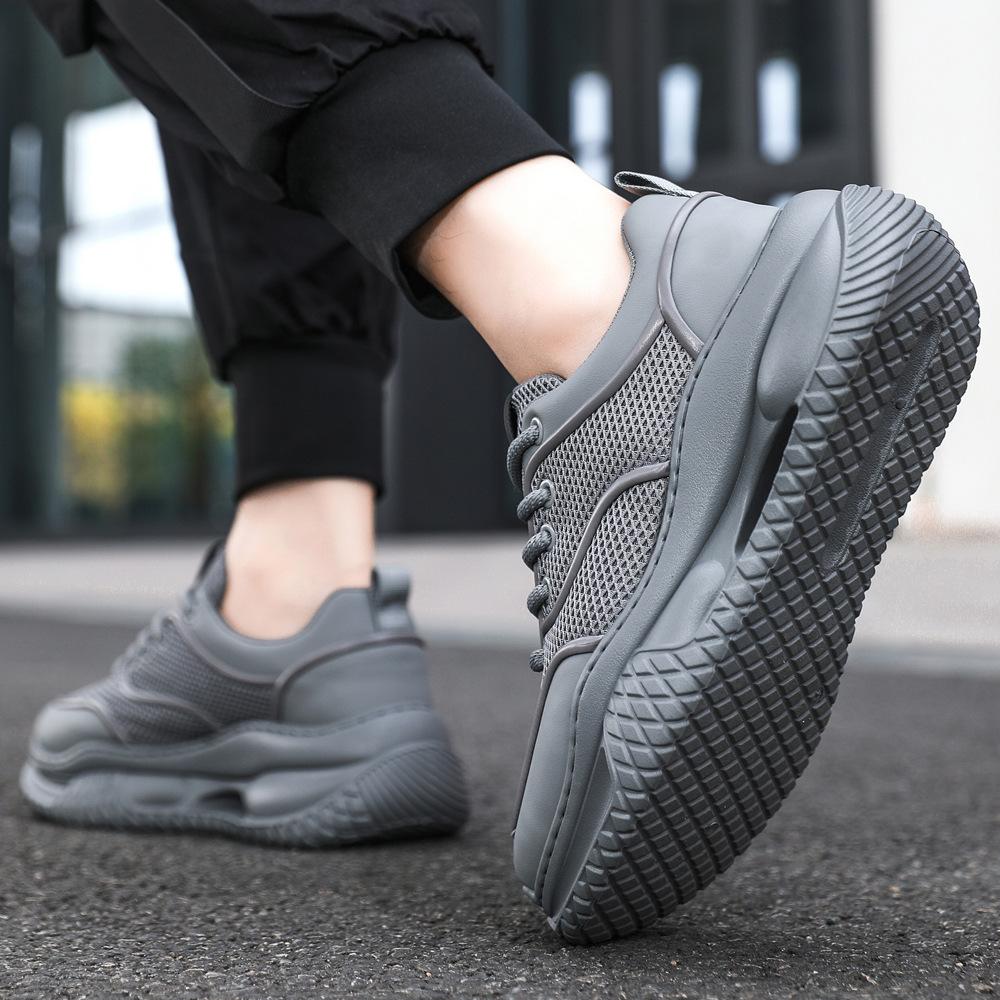 Fashion Men's Casual Sports Shoes 2025 Summer Mesh Breathable Sneakers Comfortable Platform Thick Soled Outdoor Running Shoes Zapatillas