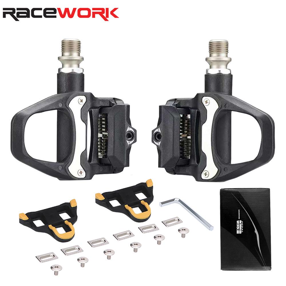 RACEWORK SPD Clipless Road Bike Self-Locking Pedals with Cleats