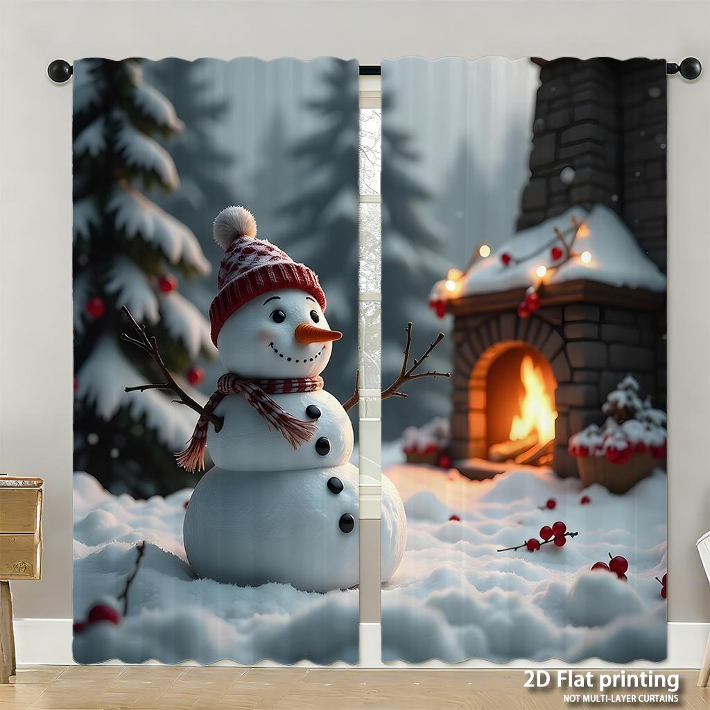 Piece Set High Definition Digital Printed Curtainsround Embroidery Sunflower Yellow Green Curtainhome Decoration Curtain Polyester With Rod Pocket