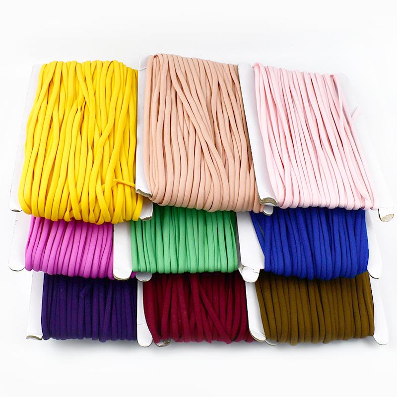 5/10/20M Meetee 3mm/5mm Polyamidseil Gummiband für Haargummi Ohrnähen Gummiband Gurtband Kleidungsstück Schuhe Zubehör