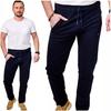 Men's Sweatpants Straight Leg Cotton Turkish 4057 Navy Blue Men's Sweatpants Straight Leg Cotton Turkish 4057 Navy Blue 6XL