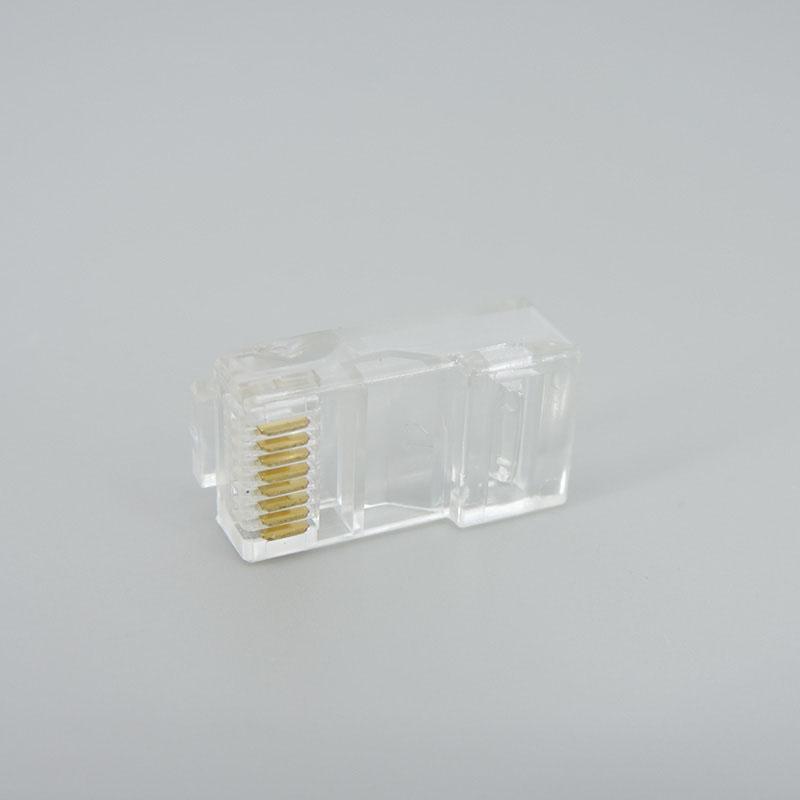 100pcs RJ-45 Network Cable Module Crystal Plug CAT-5/5e 8 Core Gold-plated Ethernet Network Connector AVE