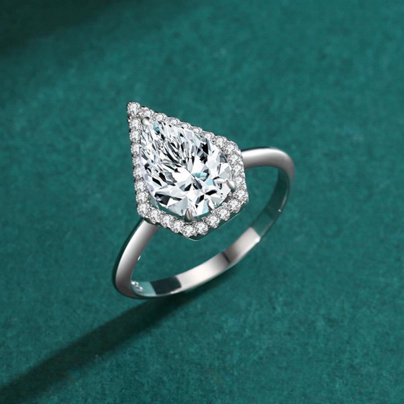 Tancise Klassischer Zirkon-Ring aus 925er-Sterlingsilber, Damenschmuck, Hochzeitsversprechen, Party-Geschenk