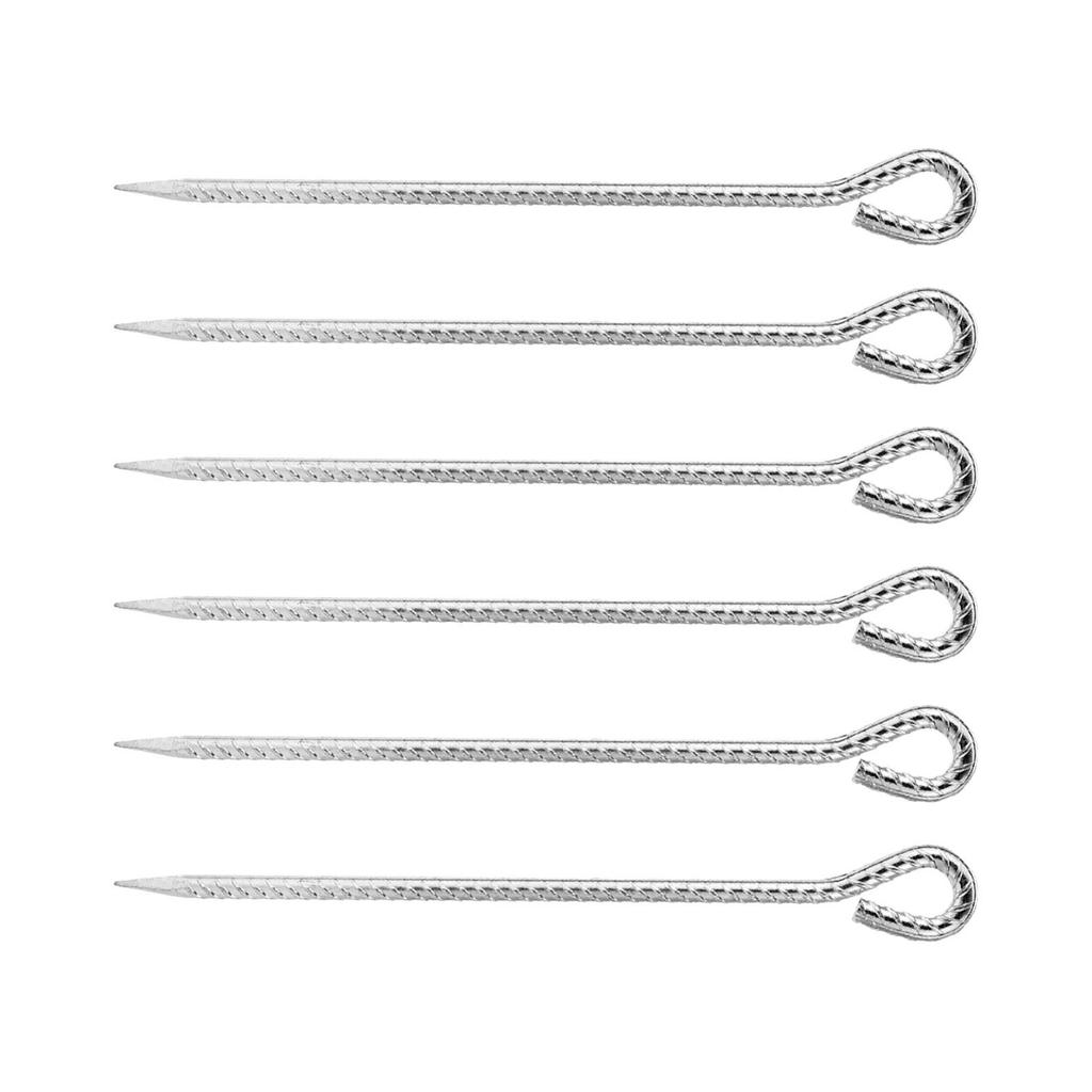 6 Pcs Tent Pegs with Hooks Unbreakable Ultralight Durable for Travel Backpacking