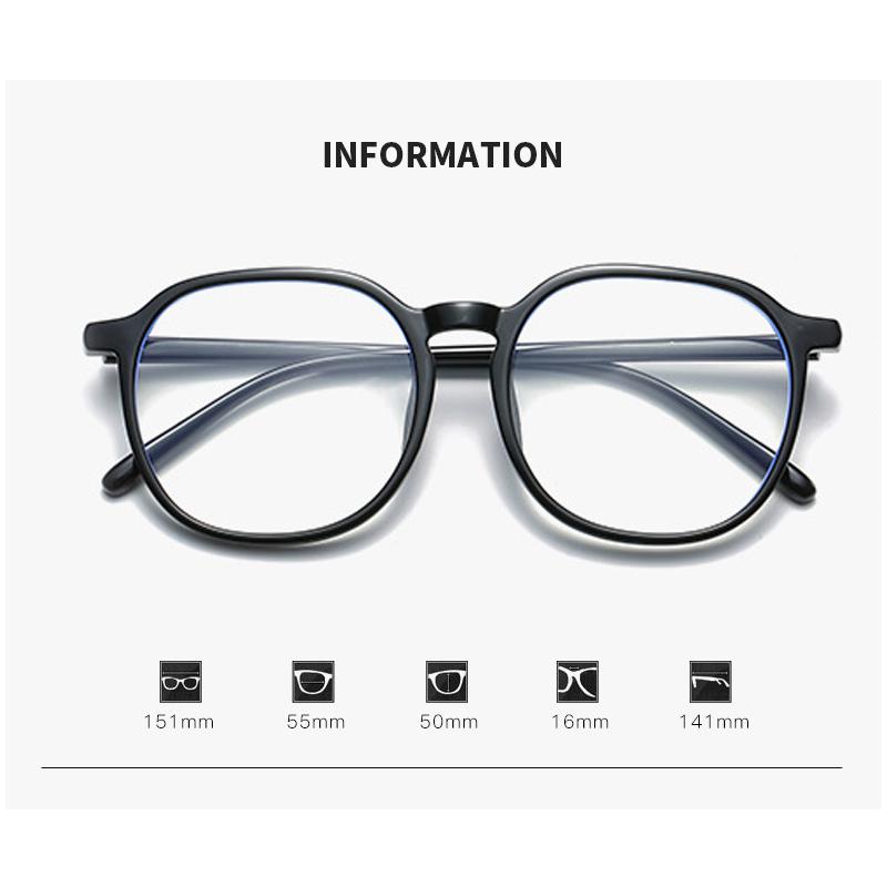 New Anti-blue Light Flat-light Glasses For Women Large Frame Glasses Myopia Glasses Glasses Frame 21007
