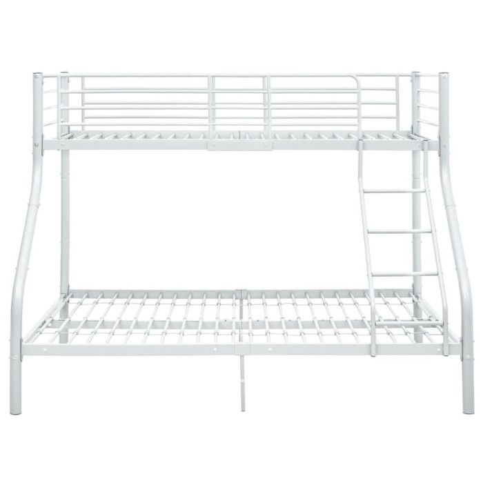 VidaXL Bunk Bed Frames White Metal 140x200 Cm/90x200 Cm