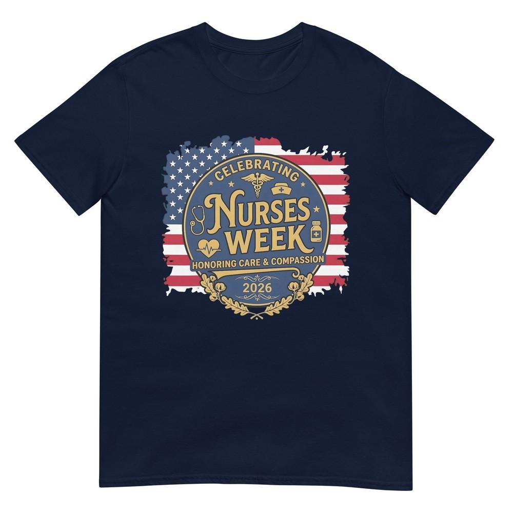 Happy Nurses Week 2026 American Flag Nurse Appreciation TShirt S