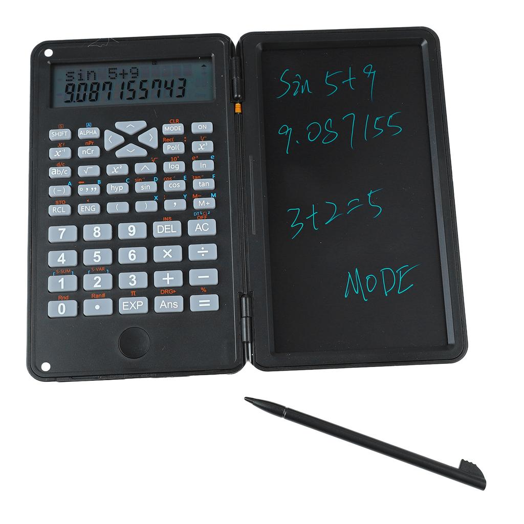 Scientific Calculator Two Row LCD Display Writing Tablet Sensitive Multifunction Desk Calculator for