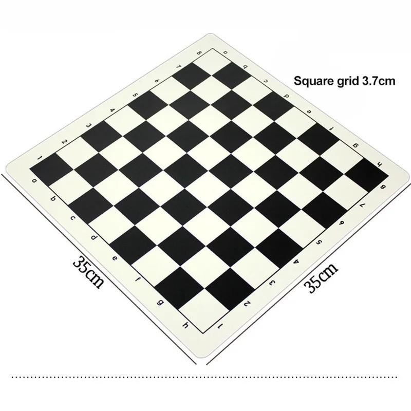 Chessboard PU Leather, 35cm/43cm/51CM Chess Pieces Set Board  Checker Folding Checkers Or Shogi Chess Game Board