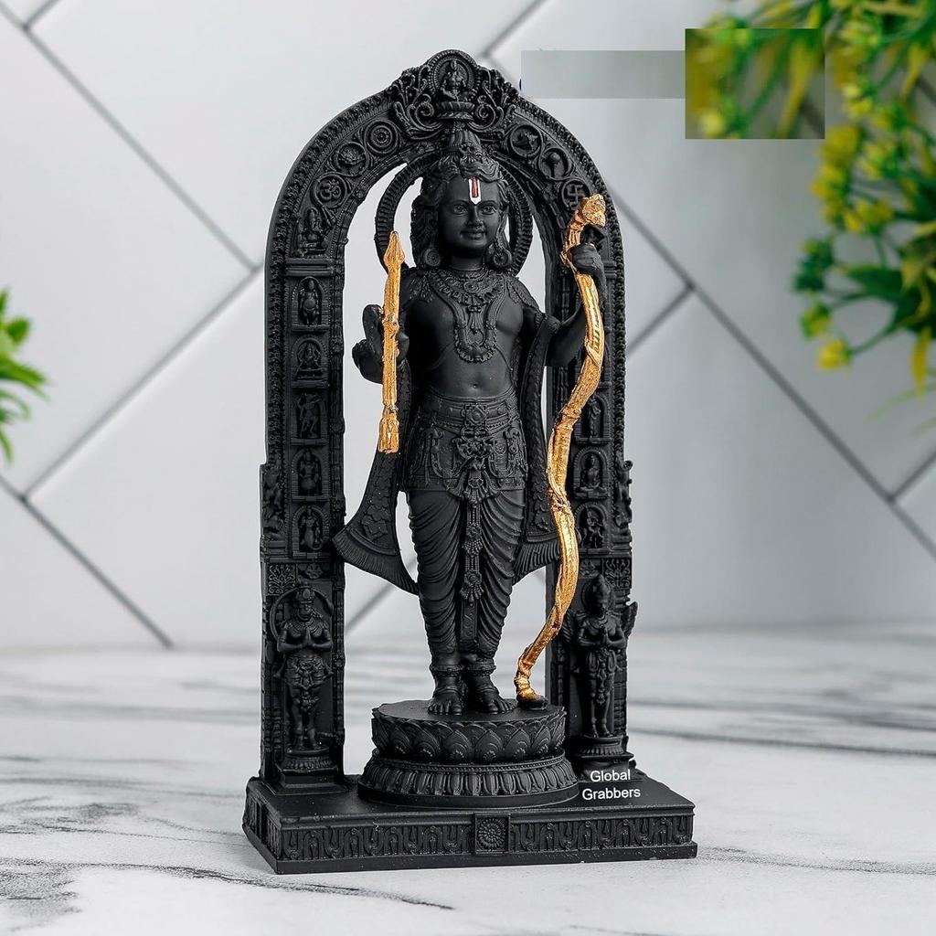 Polyresin 3D Ram Lalla Ayodhya Idol Statue Schauobjekt Murti für Heimdeko Dekoration Geschenk Geschenkartikel