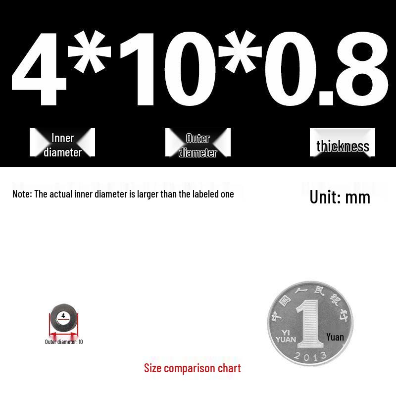 Galvanized Metal Flat Washer - Thin, Thickened, Enlarged Edge, Round, Sizes M3 to M10