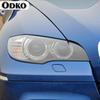 2 Pièces Film Protecteur Teinté Noir Fumée pour Phare de Voiture Feu Avant Autocollant TPU Transparent Pour BMW X5 E70 M 2007-2013 Accessoires