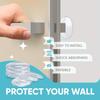 1/3/6pcs Self-Adhesive Door Stop Wall Protectors Transparent Rubberized Bumpers Prevent Wall Damage & Noise, Reusable No-Drill Installation