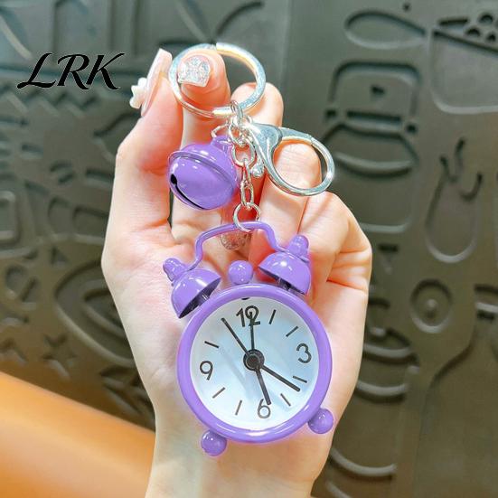 Alarm Clock Key Ring Keychain Pendant with Built-In Micro Clock, Holder for Commuters Students And Travelers, Sturdy Iron Design Portable Timekeeping