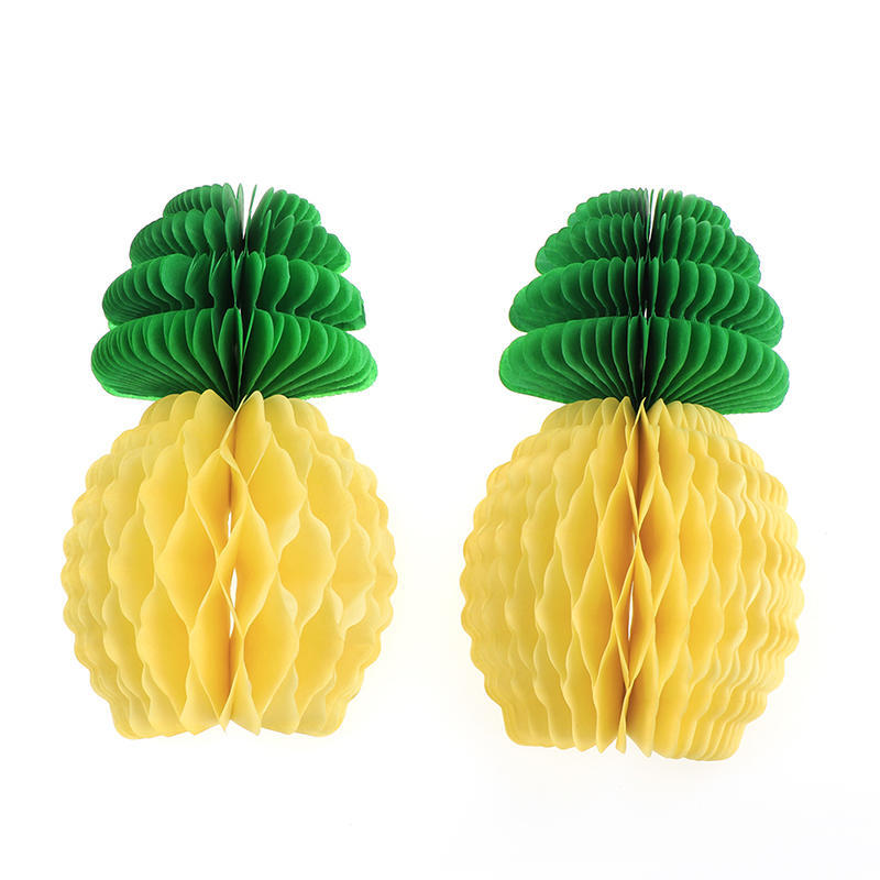 5x Tropical Pineapple Honeycomb Garland Centerpiece Table Hawaiian Party Decor~~