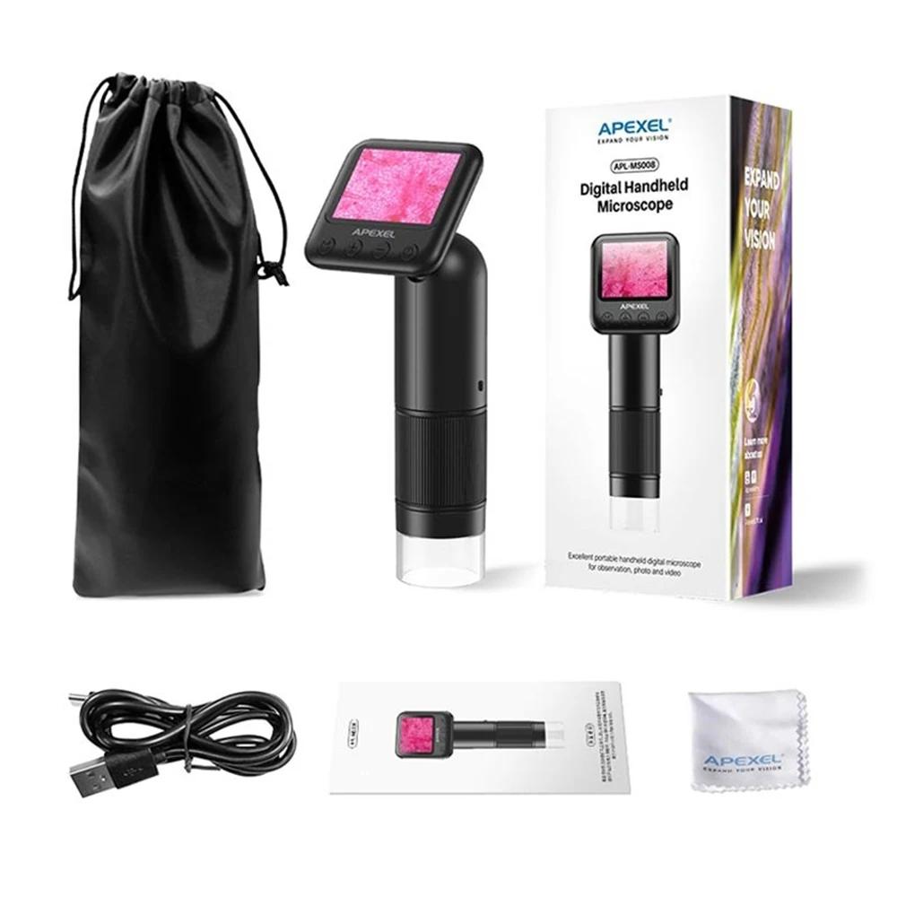 Handheld 800X HD Digital Microscope for Adults,2" LCD Screen Pocket Microscope for Kids,USB Lab Digital Microscopes Equipment