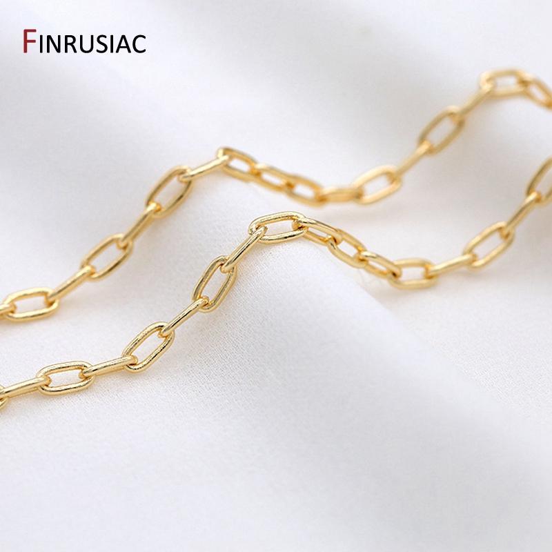 14K Gold-Plated Brass Oval Thick Chain DIY Jewelry Making Accessories, Suitable For Making Bracelets Necklaces Making Findings