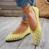 Women's Flying Weaving Summer New Pointed Flat Shallow Comfortable Doudou Shoes Large Size Casual Single Shoes