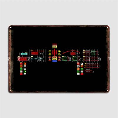 Knight Rider Kitt Dashboard Metal Sign Plaques Designing Cinema Kitchen Wall Tin Sign Poster
