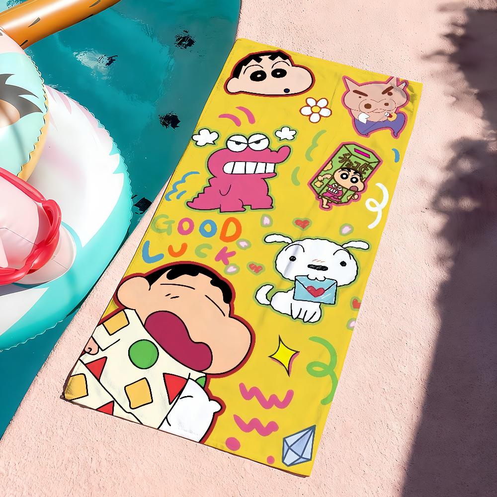 Fun Cartoon C-Crayon Shin-chan Cute Towel Quick Dry Soft Yoga Swimming Fitness Mountain Climbing Large Beach Towels